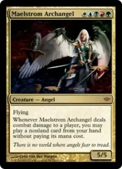 Slightly Played, English - 1 x MTG Maelstrom Archangel - Foil Conflux - Image 1