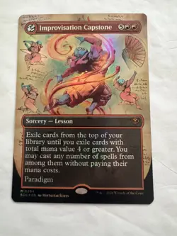 Improvisation Capstone 294 M (Foil) Borderless Secrets of Strixhaven MTG - Image 1
