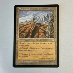 Wasteland 330/350 Tempest MTG Uncommon Land 1997 Una Fricker NM - Image 1