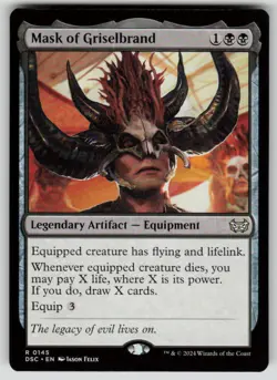 Mask of Griselbrand R Commander: Duskmourn: House of Horror 145 NM - Image 1