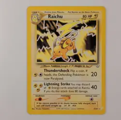 Pokemon Raichu Neo Revelation 21/64 Rare Unlimited Regular Heavy Play - Image 1