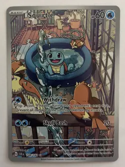 🔥Squirtle 148/142 Stellar Crown Illustration Rare Full Art Pokemon TCG NM+🔥 - Image 1
