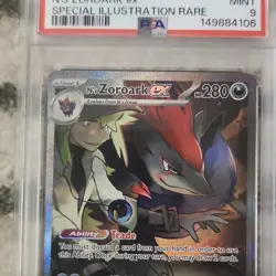 Pokemon N's Zoroark ex Special Illustration Rare Holo PSA 9 185/159 - Image 1