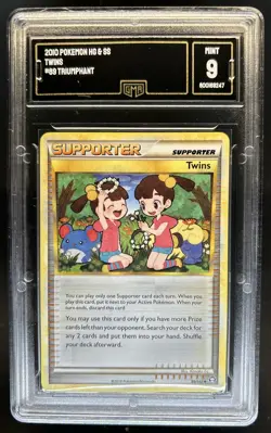 2010 Pokemon HeartGold & SoulSilver Triumphant Twins #89/102 GMA 9 - Image 1