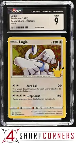 2021 POKEMON CELEBRATIONS #022 LUGIA HOLO CGC 9 - Image 1