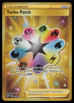 Turbo Patch 200/189 Secret Rare Darkness Ablaze Pokemon NM - Image 1