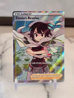 Pokemon TCG Zinnia's Resolve (Full Art) 203/203 SWSH07: Evolving Skies Holo LP - Image 1