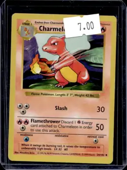 1999 Pokemon Shadowless Charmeleon #24/102 - Image 1