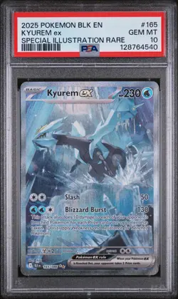 2025 POKEMON BLK EN-BLACK BOLT SPECIAL ILLUSTRATION RARE #165 KYUREM EX PSA 10 - Image 1