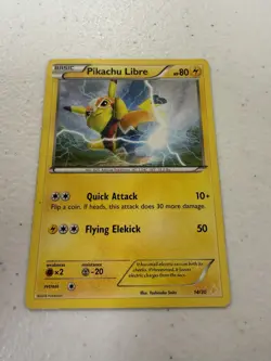 Pikachu Libre 14/30 Heavily Played HP See Pics Pokemon XY Trainer Kit - Image 1