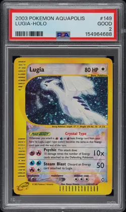 2003 POKEMON AQUAPOLIS #149 LUGIA-HOLO PSA 2 - Image 1