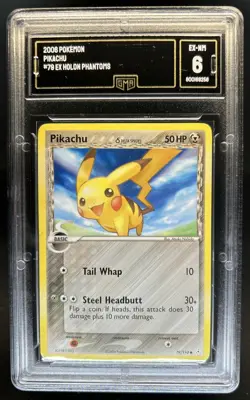 2006 Pokemon EX Holon Phantoms Pikachu Delta Species #79/110 GMA 6 - Image 1