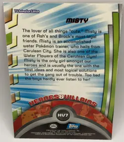 Pokemon Misty HV7 Topps Blue Logo TV Animation Edition 2000 - Image 2