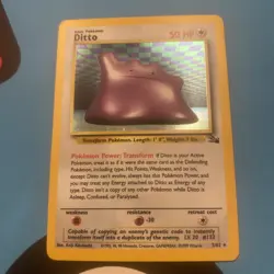 Pokemon TCG - Ditto Unlimited Holo Rare - Fossil WOTC 3/62 - Super Super Clean - Image 1