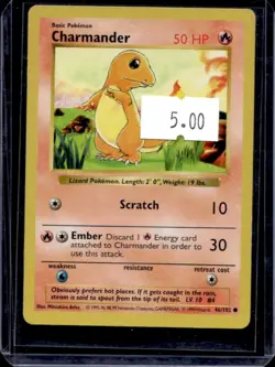 1999 Pokemon Shadowless Charmander #46/102 - Image 1