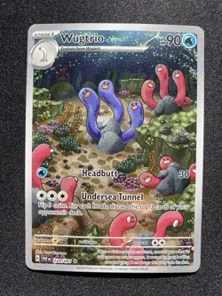 Pokemon TCG Wugtrio 224/091 Paldean Fates Holo Illustration Rare NM - Image 1