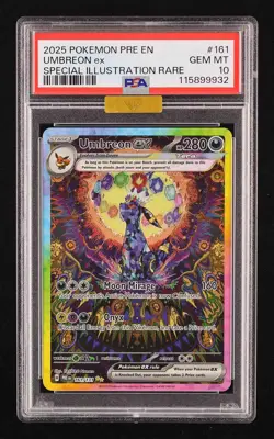 Pokemon Umbreon ex 161/131 PSA 10 MBA Gold Diamond Prismatic Evolutions SIR - Image 1