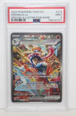 Pokemon Twilight Masquerade Greninja EX Special Illustration #214/167 PSA 9 Mint - Image 1