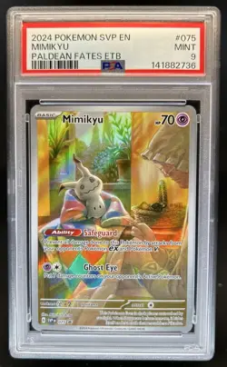 2024 Pokemon SV Black Star Promos Mimikyu #075 PSA 9 - Image 1