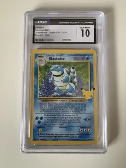 💎 CGC 10 GEM MINT BLASTOISE Holo 2/102 Celebrations Classic Collection Pokemon - Image 1