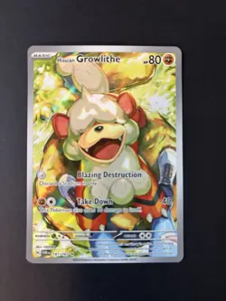 Hisuian Growlithe 181/167 Illustration Rare – Twilight Masquerade Pokemon NM - Image 1