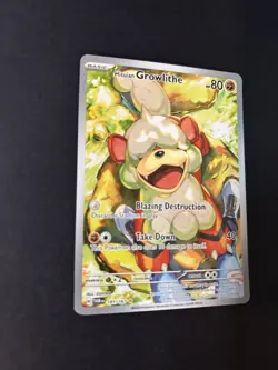 Hisuian Growlithe 181/167 Illustration Rare – Twilight Masquerade Pokemon NM - Image 3