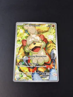 Hisuian Growlithe 181/167 Illustration Rare – Twilight Masquerade Pokemon NM - Image 4