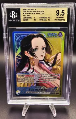 One Piece Boa Hancock OP14-041 Azure Sea's Seven Leader Alt Art 2026 BGS 9.5 - Image 1
