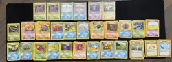Fossil Vintage Pokemon 77 Card Lot - LP to Damaged - Lapras Holo, Haunter Muk - Image 1