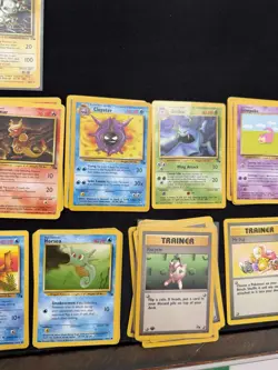 Fossil Vintage Pokemon 77 Card Lot - LP to Damaged - Lapras Holo, Haunter Muk - Image 5