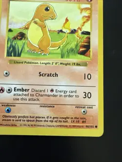 Pokemon TCG Charmander Shadowless Common Card 46/102 Base Set - Image 4