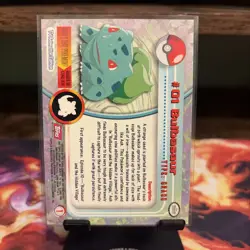 Pokemon Card - Bulbasaur #01 - Topps Series 1 - pink logo - Image 2