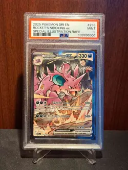 Pokemon TCG Team Rockets Nidoking EX Card 233/182 Sir Destined Rivals PSA 9 - Image 1