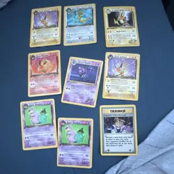 Pokemon TCG Vintage Team Rocket & Gym Challenge Lot 9 Cards Wizards Dark Jolteon - Image 1