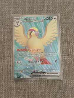 Pidgeot ex 217/197 Full Art Ultra Rare Obsidian Flames Pokemon Card NM - Image 1