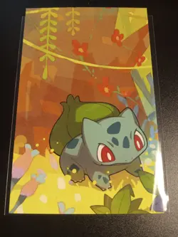 Pokemon Bulbasaur #001 Illustration Art Card Seed Pokemon Collectible - Image 1
