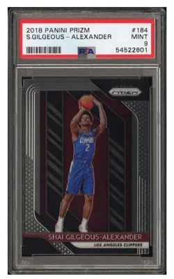 2018 PRIZM SHAI GILGEOUS-ALEXANDER #184 PSA 9 RC Rookie - Image 1