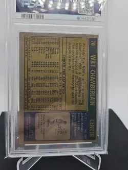 1971 TOPPS BASKETBALL WILT CHAMBERLAIN #70 LAKERS PSA 5 HOF - Image 2