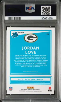2020 PANINI DONRUSS OPTIC RATED ROOKIE PINK #154 JORDAN LOVE ROOKIE RC PSA 10 - Image 2