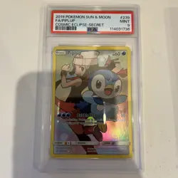PSA 9 Mint Full Art Secret Rare Piplup - Cosmic Eclipse 239/236 - Image 1