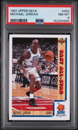 🔥1991-92 Upper Deck All-Star Michael Jordan #452🔥 psa - Image 1