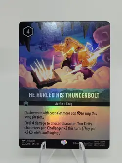 EN10 Disney Lorcana HE HURLED HIS THUNDERBOLT Epic #222 Whispers in the Well - Image 1