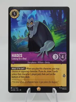 EN10 Disney Lorcana HADES Legendary #56 Looking for a Deal Whispers in the Well - Image 1
