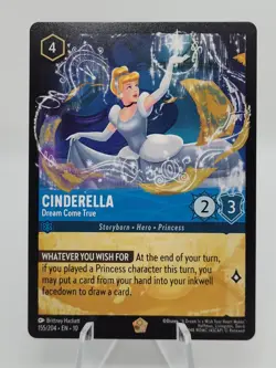 EN10 Disney Lorcana CINDERELLA Legendary #155 Dream Come True Whispers in Well - Image 1