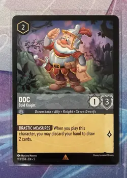 Disney Lorcana Doc Bold Knight 193/204 Shimmering Skies Non Foil - Image 1