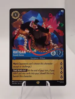 EN8 Disney Lorcana RATIGAN Legendary #167 Greedy Genius Reign of Jafar - Image 1