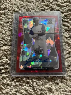 2020 Leaf Metal Draft Red Crystals Jordan Walker Rookie Auto /2 Autograph - Image 1