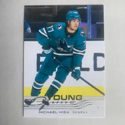 2025-26 Upper Deck Series 2 - Young Guns Michael Misa (RC) #487- Sharks - Image 1
