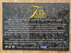 1995 Fleer Flair NFL Football Card Lot - Barry Sanders, Emmitt Smith, Montana - Image 3