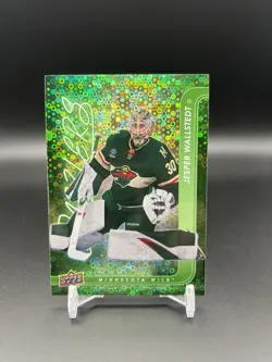 2024-25 Upper Deck Series 2 Dazzlers Green Jesper Wallstedt #DZ-53 Rookie RC - Image 1